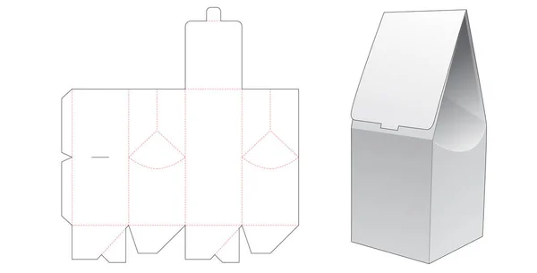 紙ギフトバッグダイカストテンプレートデザイン — ストックベクタ