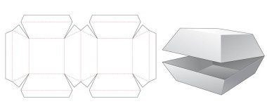 Chamferated box die şablonu kes