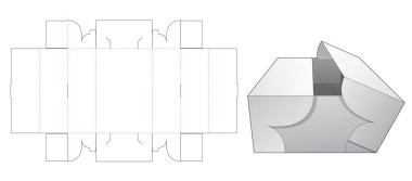 Açık orta uzun kutu die şablonu