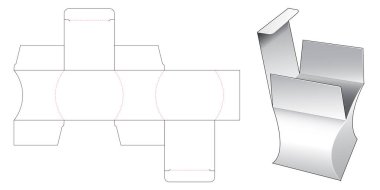 Eğri kutusu öldü kes şablonu