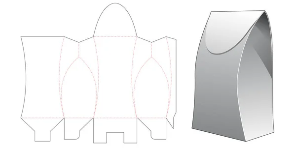 Sac Papier Emballage Die Cut Template — Image vectorielle