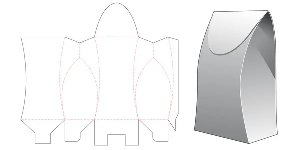 纸袋包装模切模板 — 图库矢量图片