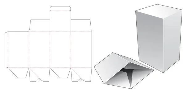 Auto Lock Bottom Box Stanzvorlage — Stockvektor