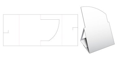 Karşı ekran standı die cut şablonu