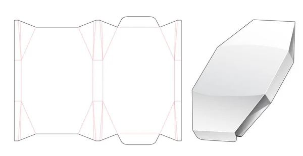 Emballage Enveloppé Die Cut Template — Image vectorielle