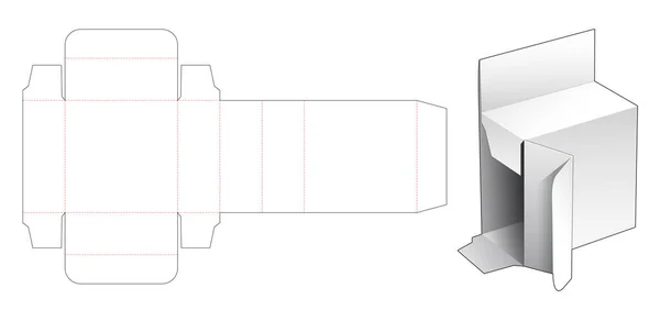Emballage Cosmétique Die Cut Template — Image vectorielle