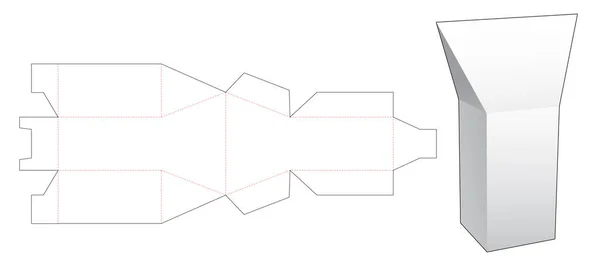 トラペゾイドトップボックスダイカストテンプレート — ストックベクタ