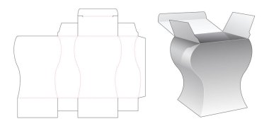 Eğri paketleme kutusu ölüm şablonu kes