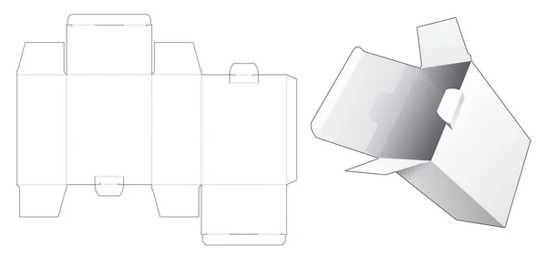 带有锁点模切模板的包装盒 — 图库矢量图片