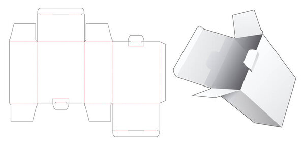 Упаковка коробка с точкой блокировки матрицы шаблон
