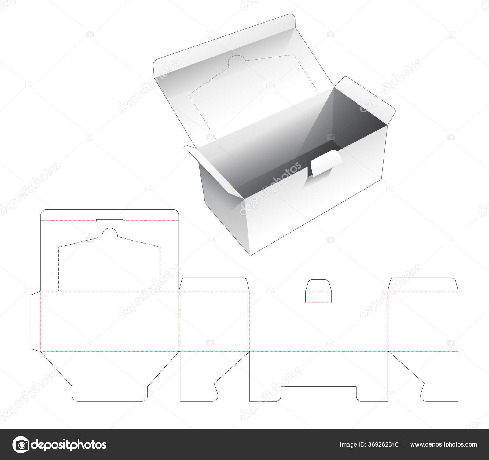 Premium Vector  Cardboard folding box die cut template