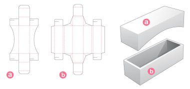 Kutu ve kapak die kesme şablonu