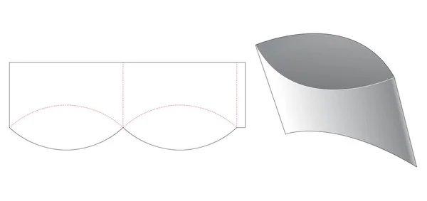パンコンテナダイカットテンプレート — ストックベクタ