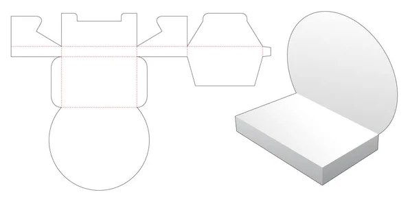 Modèle Coupe Matrice Affichage Produit Carton — Image vectorielle