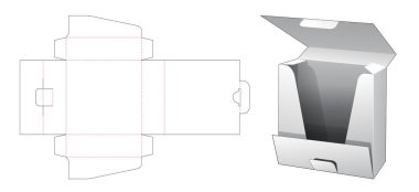 1 parça gömlek paketleme kutusu ölü şablonu kes