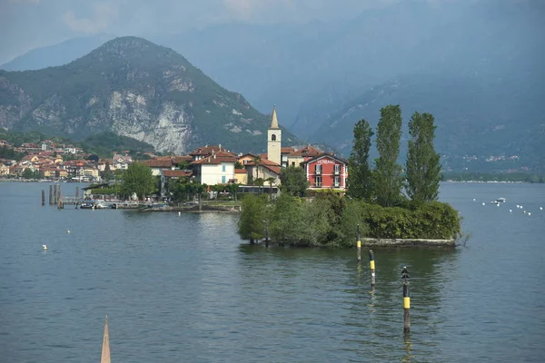 Pohled Jezero Maggiore Itálie — Stock fotografie