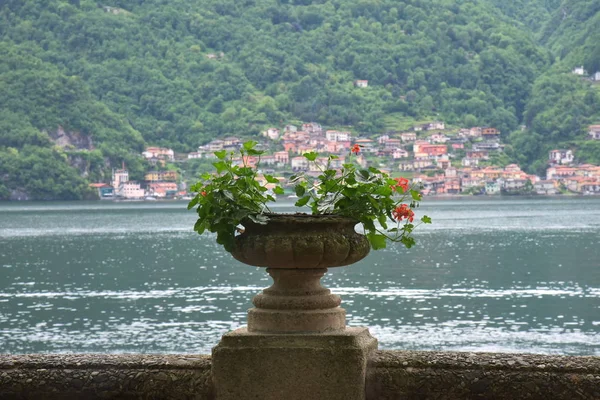 Uitzicht Het Terras Van Villa Del Balbianello — Stockfoto