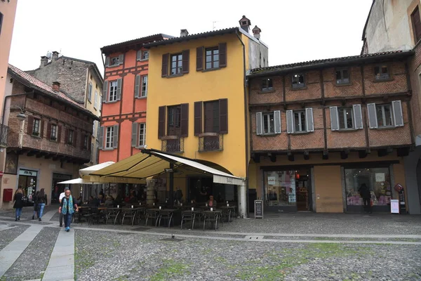 Vista Antigua Calle Como Italia — Foto de Stock