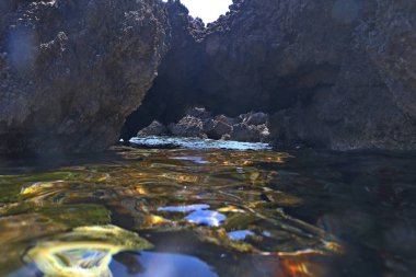 Yunanistan 'ın Kefalonia kentindeki Lagadakia plajı