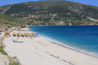 Kefonya, Yunanistan 'ın güzel kıyı manzarası