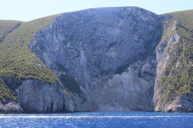 Zakynthos muhteşem batı kıyısı manzarası ile beyaz uçurum
