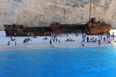 Navagio Plajı (Batık Plajı), Zakynthos Adası, Yunanistan