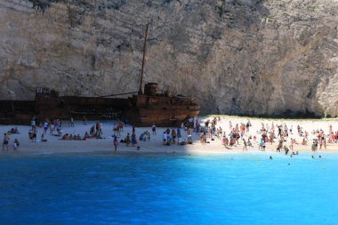 Navagio Plajı (Batık Plajı), Zakynthos Adası, Yunanistan