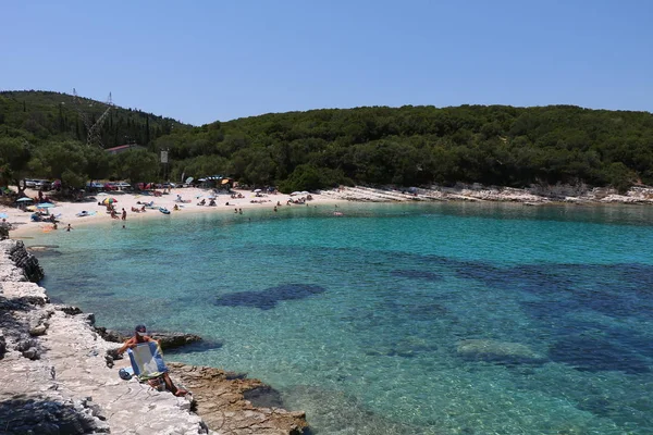 Bela Paisagem Costeira Kefalonia Grécia — Fotografia de Stock