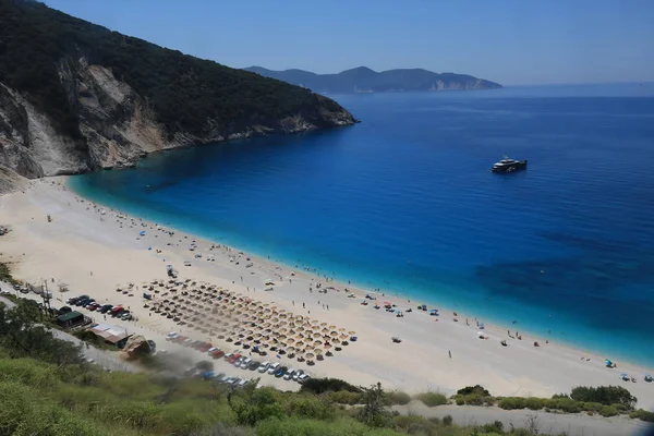 Bela Paisagem Costeira Kefalonia Grécia — Fotografia de Stock