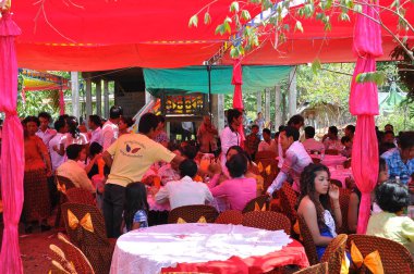 Siam Reap, Kamboçya yakınlarındaki küçük bir köyde hayat.