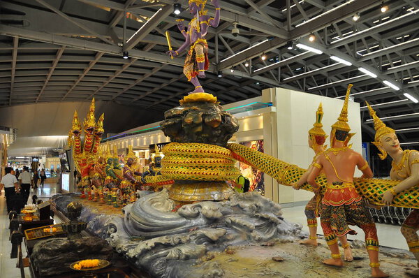 interior view of the international airport of Phnom Penh, Cambodia