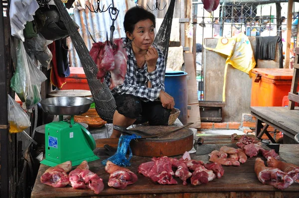 Escena Compradores Vendedores Mercado Mercado Kandal —  Fotos de Stock