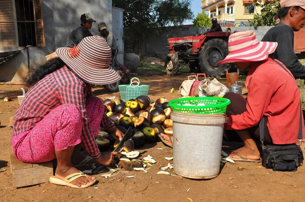 Escena Compradores Vendedores Mercado Mercado Kandal —  Fotos de Stock