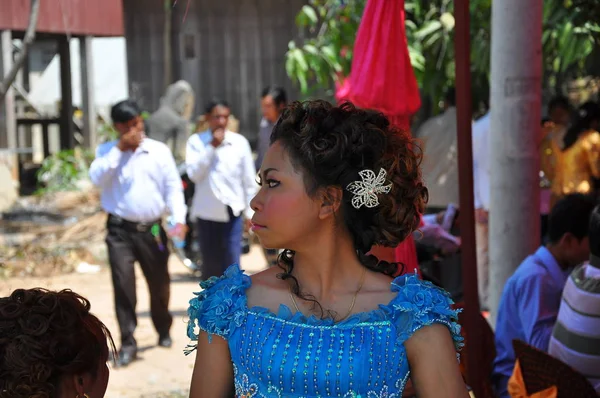 Vida Uma Pequena Aldeia Rural Perto Siam Reap Camboja — Fotografia de Stock