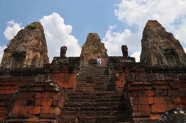 Pohled Zříceninu Chrámu Před Rup Komplexu Angkor Wat — Stock fotografie