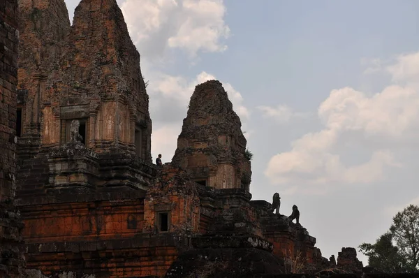 Pohled Zříceninu Chrámu Před Rup Komplexu Angkor Wat — Stock fotografie