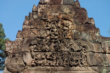 Angkor Wat Unesco 'daki Preah Khan tapınağının manzarası.