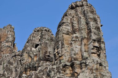 Siem Reap 'teki Bayon Tapınağı manzarası
