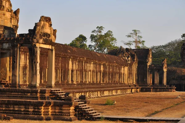 Pohled Chrámový Komplex Angkor Wat Kambodža — Stock fotografie
