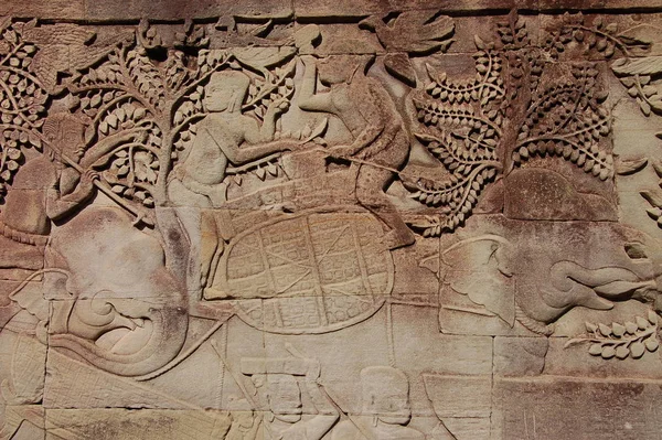 Kilátás Bayon Templom Siem Reap — Stock Fotó