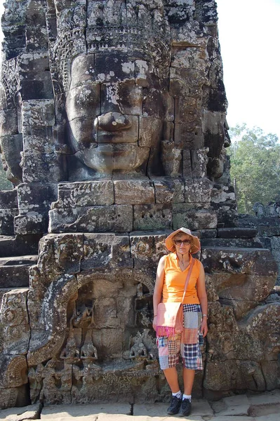 Pohled Chrám Bayon Siem Reap — Stock fotografie