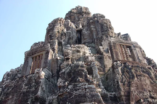 Vista Templo Bayon Siem Reap — Fotografia de Stock