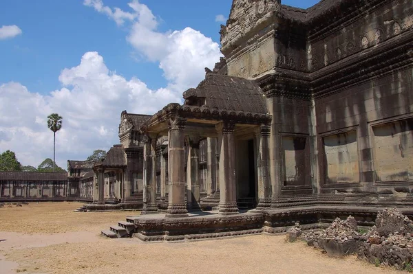 Kilátás Angkor Wat Templomra Kambodzsa — Stock Fotó