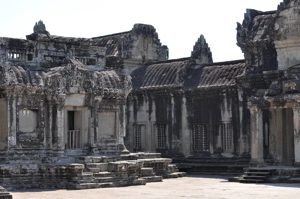 Utsikt Över Angkor Wat Templet Kambodja — Stockfoto