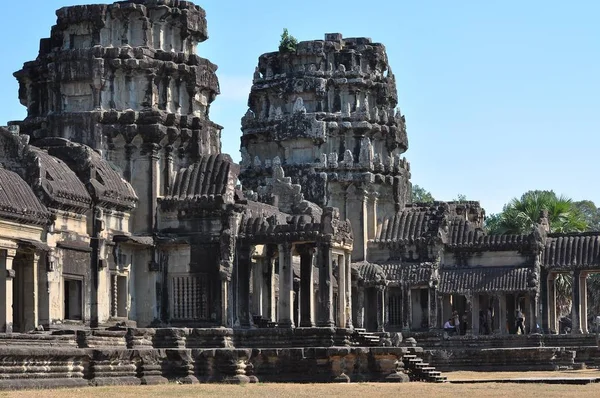 Utsikt Över Angkor Wat Templet Kambodja — Stockfoto