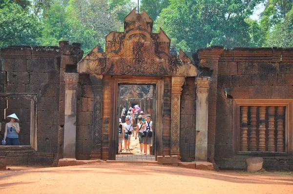 Kilátás Benteay Srei Templom Sziám Arat Kambodzsa — Stock Fotó