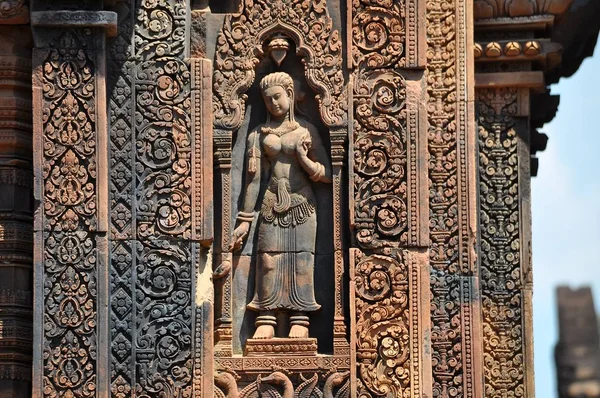 Pohled Chrám Benteay Srei Siam Reap Kambodža — Stock fotografie