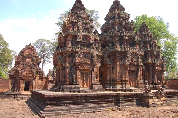 Blick Auf Benteay Srei Tempel Siam Reap Kambodscha — Stockfoto