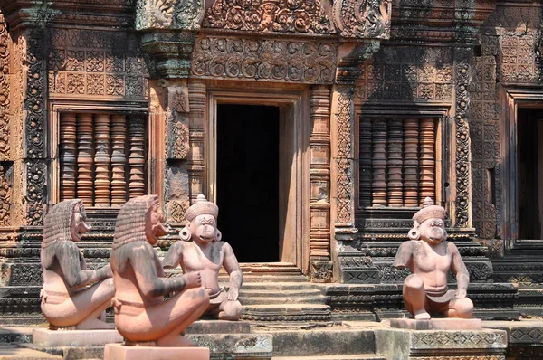 Kilátás Benteay Srei Templom Sziám Arat Kambodzsa — Stock Fotó