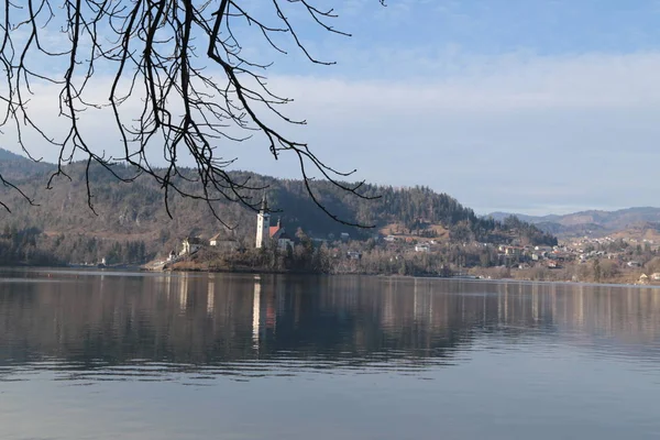 Lago Bled Eslovénia — Fotografia de Stock